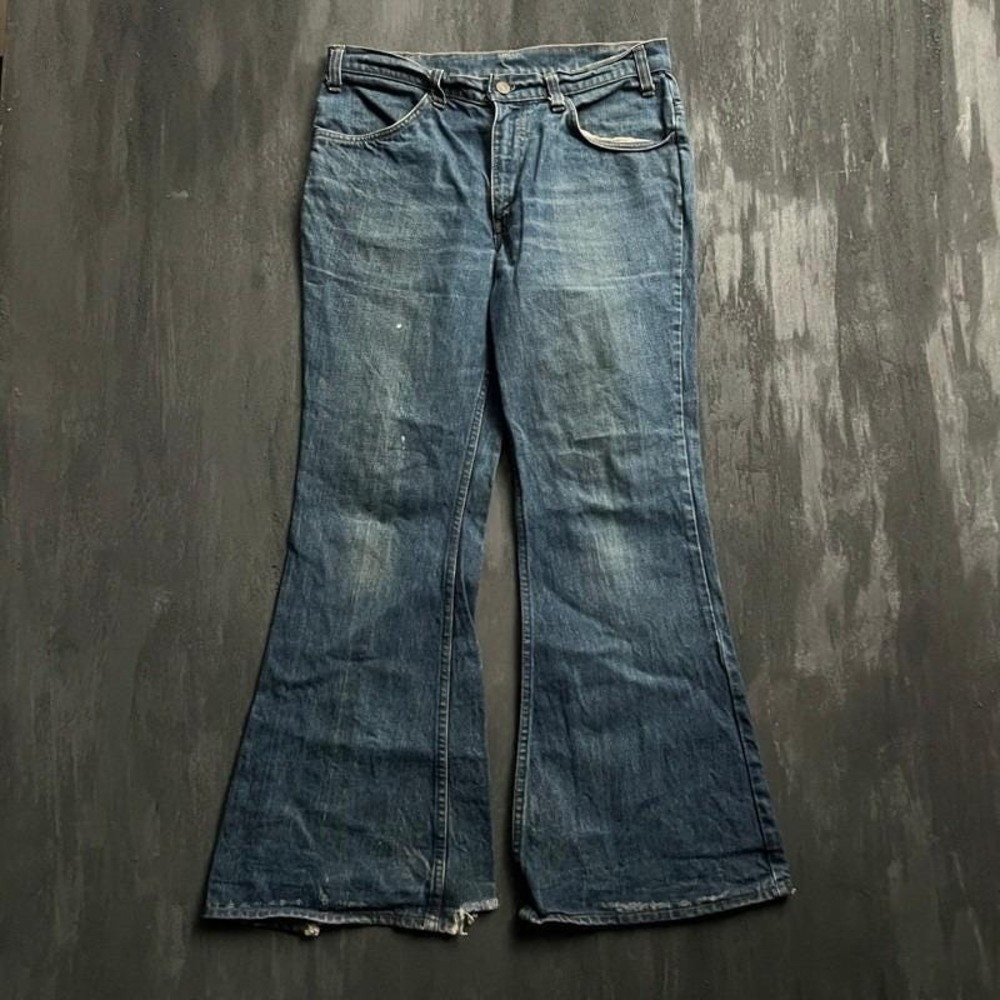Vintage Levi's 684 Jeans Mens 32x30 Blue 1970s Bell Bottom Boot Cut